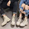 Fashion New Womens 2024 Canvas Hiver High Top Couple court British Style British Casual Martin Boots Chaussures 33577