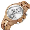 Montres de luxe en bois pour hommes, montre-bracelet multifonction en bois, mode Sport, bracelet en bois, Quartz rétro, cadeau pour mari 297Z