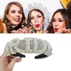 Pinces à cheveux bandeau en cristal bandeau accrocheur pour mariée style coréen couvre-chef fête d'enterrement de vie de jeune fille