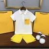 Roupas crianças fen estampas de bebê meninos camisas pólo Ótimo garoto curto conjunto retro infantil terno esporte