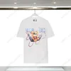 2024 Spring/Summer Moschinoes Women T Shirt Teddy Bear Ręcznie narysowany szkic druk luźne, dopasowanie T-shirt z krótkim rękawem pure bawełniane modne wersja yhe yhe