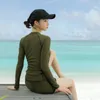 Women's Swimwear Sexy Swimsuit Women Two Piece For Bathing Suit High Waist Bikini Set Push Up Long Sleeve Female Swim