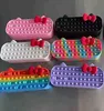 Toys Coins Purse Pencil Case Party Favor Colorful Push Bubble Sensory Squishy Stress Reliever Autism Needs Anti-stress Rainbowa549727227