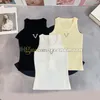 Sequin Letter Tanks Top Dames U-hals Vest Effen Kleur Sport Tops Designer Outdoor Gym Vesten