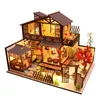 Architektur/Heimwerken Haus Diy Puppenhaus Möbel Diy Fall Miniatur Holz Miniaturas Puppenhaus Spielzeug für Kinder Geburtstagsgeschenke Chinesischen Stil P002