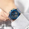 クラシックリストウォッチ戦術腕時計APメンズウォッチロイヤルオークオフショアオートマチックメカニカルセラミック素材44直径青いディスク日付ディスプレイクロノグラフ