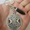 Keychains Retro Moon Star Key Chain Metal Pendant Charm Keychain Bag Accessories Car