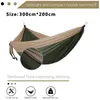 Camp Furniture Outdoor Portable Hammock 2-3 Person Solid Color Parachute Camping Survival Garden Swing Leisure Travel