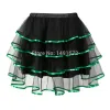 skirt Skirts For Women Mini Ruffles Layered Ribbon Trim Organza Punk Skull Tutu Skirt Cosplay Costume Lolita Corset Plus Size Red