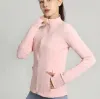 LU-088 Veste de Yoga pour femmes, manteau de Sport d'entraînement, veste de Fitness, vêtements de Sport à séchage rapide, haut solide, sweat-shirt zippé, vêtements de Sport, offre spéciale