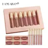 Lip Gloss Rose Matte Liquid Lipstick Set Nude NonStick Cup Waterproof Long Lasting Lipgloss Kit Makeup 6 Pcs set27961263349