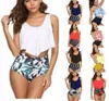 12 styles maillots de bain femme taille à pois bikini sexy imprimé été maillots de bain feuille de lotus bikini floral ensemble soutien-gorge maillot de bain maillot de bain 6964330