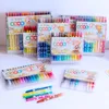 36 Färg Icke-toxiskt vattenlösligt krita Silky Oil Pastell Stick Erasable Children Målar Art Supplies Bids Gift Stationery 240227
