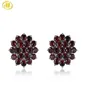 Natural Red Garnet S925 Silver Stud Earrings for Women 316 Carats Original Design Anniversary Engagement Gifts 2106183329749