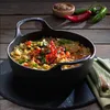 30cm Preseasoned Cast Iron Casserole Dish with Loop Handle 12 Saucepan Heavy Soup Pot Dutch Oven Cooking Utensils Grilling Wok 240321