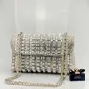 Neues Haute-Couture-Abendkleid, elegante Diamant-Unterarmhandtasche mit diamanteingelegter Cheongsam-Tasche mit farbiger Diamantkette, Dinnerparty 240306