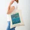 Shopping Bags Claude Monet Water Lilies Garden Irises Lady Bag Both Sided Geometric Women Shopper Casual Tote Handbag