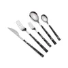 Dinnerware Sets 20PC Western Set Wood Handle Stainless Steel Cutlery Dining Table Knifes Forks Spoons Kitchen Tableware