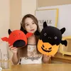 2024 Halloween Trick Bat Cuscino farcito Peluche Magia Viola Vampire Monsters Cuscino di tiro Decorazioni per la casa Regalo Giocattoli Zucca Horror Plushie