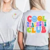 T-Shirts Cool Teachers Club Tshirt Women Cotton Summer Short Sleeve Teacher Life T Shirt Teach Tiny Human Tee Shirt Retro Casual Tops