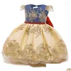 Robes de fille Robes de fille 2022 Robe de concours pour bébé filles enfant en bas âge fête d'anniversaire premières demoiselles d'honneur enfant mariage Vintage Drop Deli Dhi3G