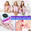 Nail Dryers 256W Uv Led Red Light Lamp For Gel Polish With 57 Beads Sensor And 4 Timers Professional Dryer Drop Delivery Health Beaut Dhmlt