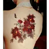 Wholepeony çiçek dövme etiketi su geçirmez seksi büyük dövme arka göğüs kolu için geçici dövmeler Tatoos kadınlar için kadın 5841816