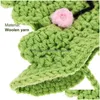 Cat Costumes Hat Adorable Costume Pet Cartoon Shape Knitted Woolen Yarn Party Drop Delivery Home Garden Supplies Dhgq8