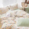 Bettwäsche-Sets Koreanische Version von Baumwolle Stickerei Spitze Vierteiliges Set Prinzessin Stil Reine Bettbezug Bettlaken und Bettlaken