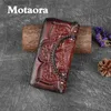 Зажимы для денег MOTAORA Ретро-кошелек для девочек Длинная сумка Женская кожаная ручная работа с тиснением и цветочным принтом Кошелек для телефона в китайском стиле Женский держатель для карт L240306