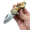 Bullbone Mini Damascus Staal Outdoor Opvouwbaar Wilderness Fruit Pocket Draagbaar Mes 971756