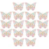 Disposable Dinnerware 16 Pcs Paper Plates Family Party Tableware Butterflies Picnic Dishes Tissue Design