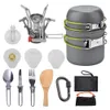 Pot d'extérieur, ensemble d'ustensiles de cuisine de Camping et de randonnée, Kit de pique-nique Portable, accessoire de cuisine de voyage en alumine 240223