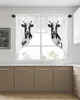 Gardin djurko gård fönsterbehandlingar gardiner för vardagsrum sovrum hem dekor triangular