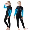 Costumi da bagno Muta in neoprene da 2,5 mm Bambini Costumi da bagno termici spessi per giovani Surf Muta da sub completa Bambini Mute da sub Due pezzi Set