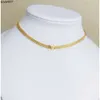 Chaîne à pendentif en or, nouveau cadeau de créateur, collier d'anniversaire, bijoux en acier inoxydable