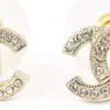 Серьги-гвоздики CHANNEL, серьги-гвоздики с жемчугом и бриллиантами, золотые серьги, дизайнерские для женщин, модный бренд, не выцветающие серебряные свадебные серьги, подарок 2024