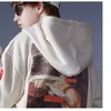 Homens hip hop moletom com capuz retro pintura impressão harajuku com capuz pulôver streetwear outono algodão solto hoodies inverno 240228