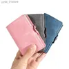 Money Clips Casekey Male Wallet Fashion Denim Leather Pop Up Card Holder Anti-theft Aluminum Metal Smart Wallet Mini wallet Money Bag for Men L240306