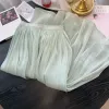 Robes 2023 Femmes D'été En Mousseline De Soie Maille Tulle Jupe Longue Mode Taille Haute Aline Jupe Plissée Style Coréen Haruku Y2k Jupes Blanches