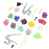 Metalen Druktang Gereedschapskits voor T3 T5 T8 Kam Knoopsluiting Snaptang 150 Set T5 Plastic Hars Drukknoop Doek Diaper283P