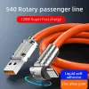 120W USB Type C Cable 540 CONTATE 6A Charging Charging Charger Charger Data Cord USB C Cable for Samsung S24 A15 HUAWEI POCO Realme