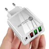 36W 4 ports Type C Charge rapide 3.0 ue royaume-uni états-unis 3 USB PD Charge rapide chargeur de téléphone portable pour iPhone Samsung Xiaomi Huawei