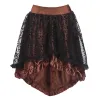 skirt S6XL Skirts Women Fashion Retro Gothic Skirt Renaissance Lace Irregular Skirts Steam Punk Female Pirate Skirt Cosplay Costumes