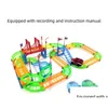 Model Building Kits Wholesale Roller Coaster Custom Set Kid Creative Diy Toy Tramway Rail Car Build Blocks Electric High Speed ​​Join DHGYC