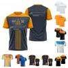 Polos masculinos F1 Fórmula 1 Terno de corrida Camiseta Roupas de trabalho em equipe Roupas de manga curta Camiseta masculina verão respirável personalizável Q61y