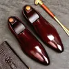 Robe chaussures PDEP cuir de vachette affaires décontracté luxe haut de gamme hommes pointus mocassins de mariage Zapatos Para Hombres