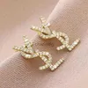 Stud Stud Letter Wang Atmospheric Earrings Cool Korea New Simple Personality Ins Online Celebrity Ear Jewelry J 240306