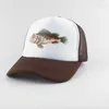 Ball Caps 2024 Summer Women Men Mesh Baseball Cap Cartoon Fish Shark Print Hip Hop Sunhat Fashion Snapback Breathable Sun Hat