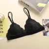 French Bras Style Bralette Seamless Deep V Lace Bra Wireless Thin Underwear Sexy Lingerie Soft Without Underwire for Women Girl